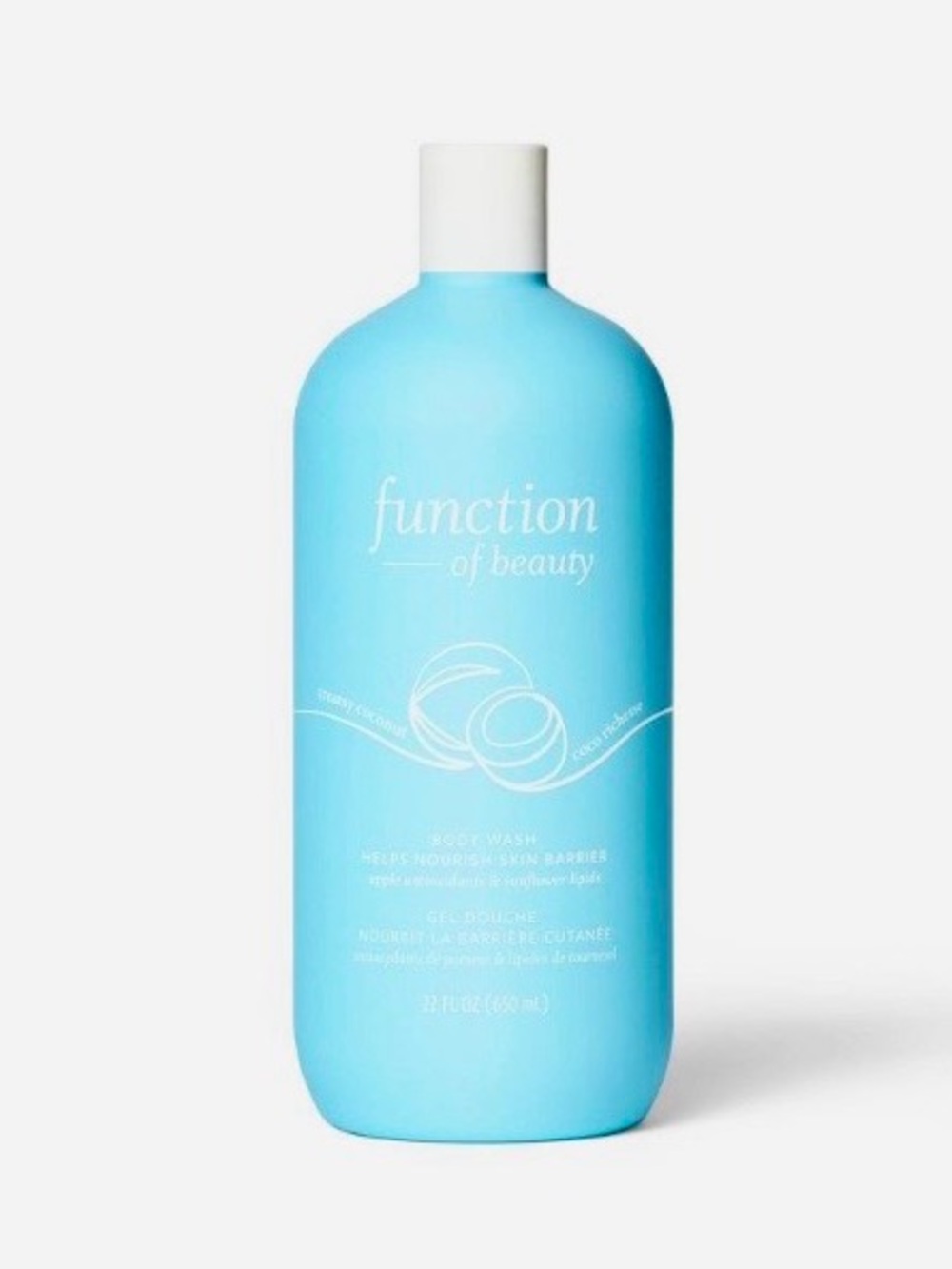 Function of Beauty Body Wash Creamy Coconut New Helps Nourish Skin Barrier 22 oz